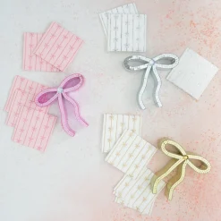 Outlet Bonjour Fete Gold Signature Bow Small Napkins