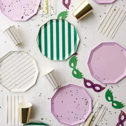 Clearance Bonjour Fete Gold Signature Stripe Cups