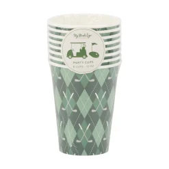 Clearance My Mind’s Eye Golf Plaid Paper Cups