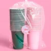 Sale xo, Fetti Green and Pink Plastic Cups