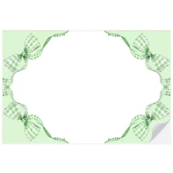 Sale Cami Monet Green Gingham Bow Paper Placemats