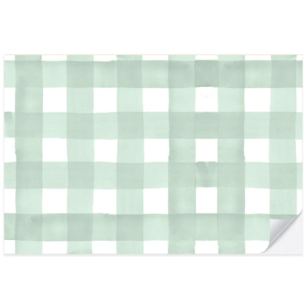 Hot Cami Monet Green Gingham Paper Placemats