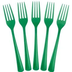 Clearance Crown Display Green Plastic Forks