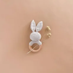 Online The Blueberry Hill Grey Bunny Baby Teether Toy