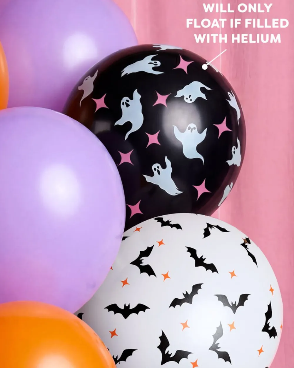 New xo, Fetti Halloween Balloons with Bats and Ghosts