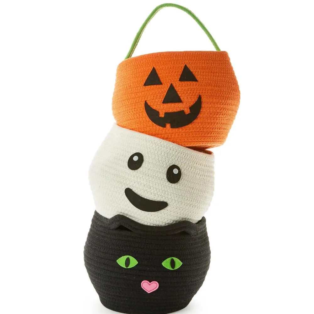 Two's Company Halloween Cotton Rope Basket