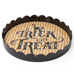 Outlet Two's Company Halloween Scalloped Decorative Tray
