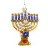 Sale Cody Foster Co. Hanukkah Menorah Glass Candle Ornament by Cody Foster