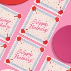 Hot xo, Fetti Happy Birthday Cake Napkins