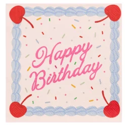 Hot xo, Fetti Happy Birthday Cake Napkins