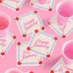 Hot xo, Fetti Happy Birthday Cake Napkins