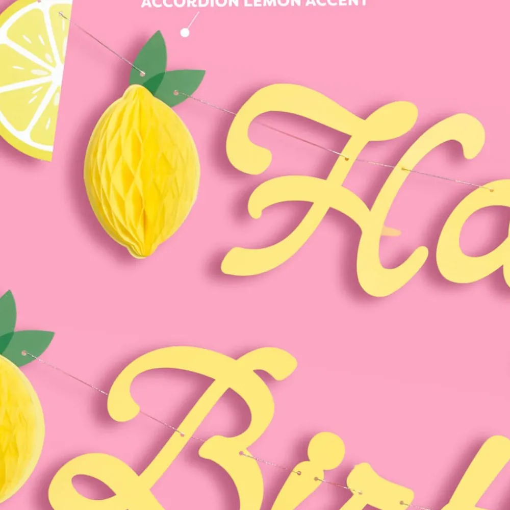 Hot xo, Fetti Happy Birthday Lemon Banner