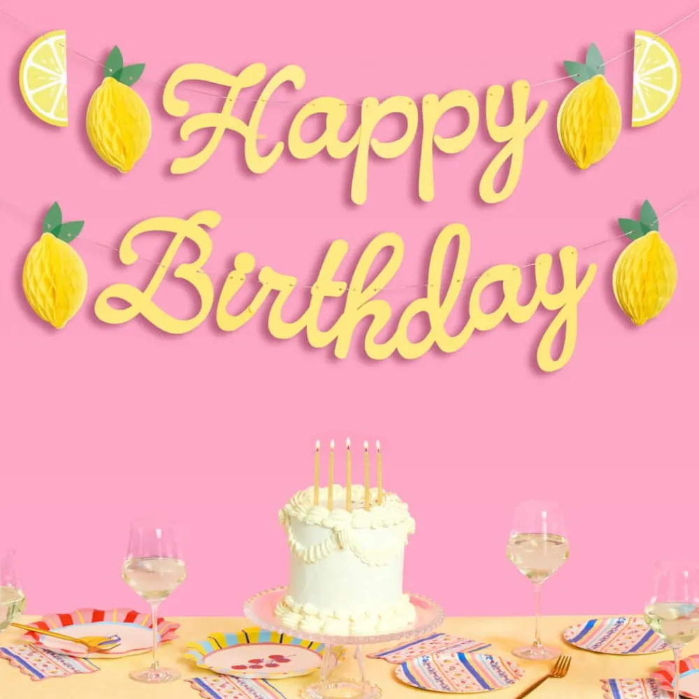 Hot xo, Fetti Happy Birthday Lemon Banner