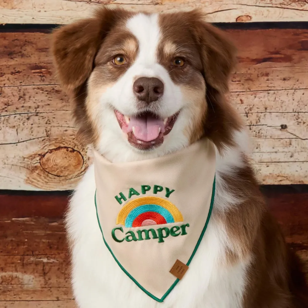 Outlet The Foggy Dog Happy Camper Embroidered Dog Bandana