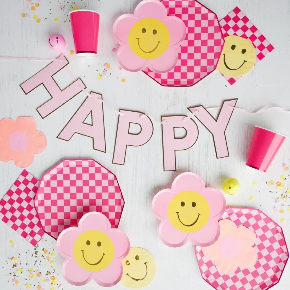 Discount Meri Meri Happy Face Flower Plates