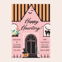 Clearance Bonjour Fete Happy Haunting Digital Party Invitation