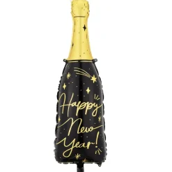 Online Party Deco Happy New Year's Champagne Bottle Balloon