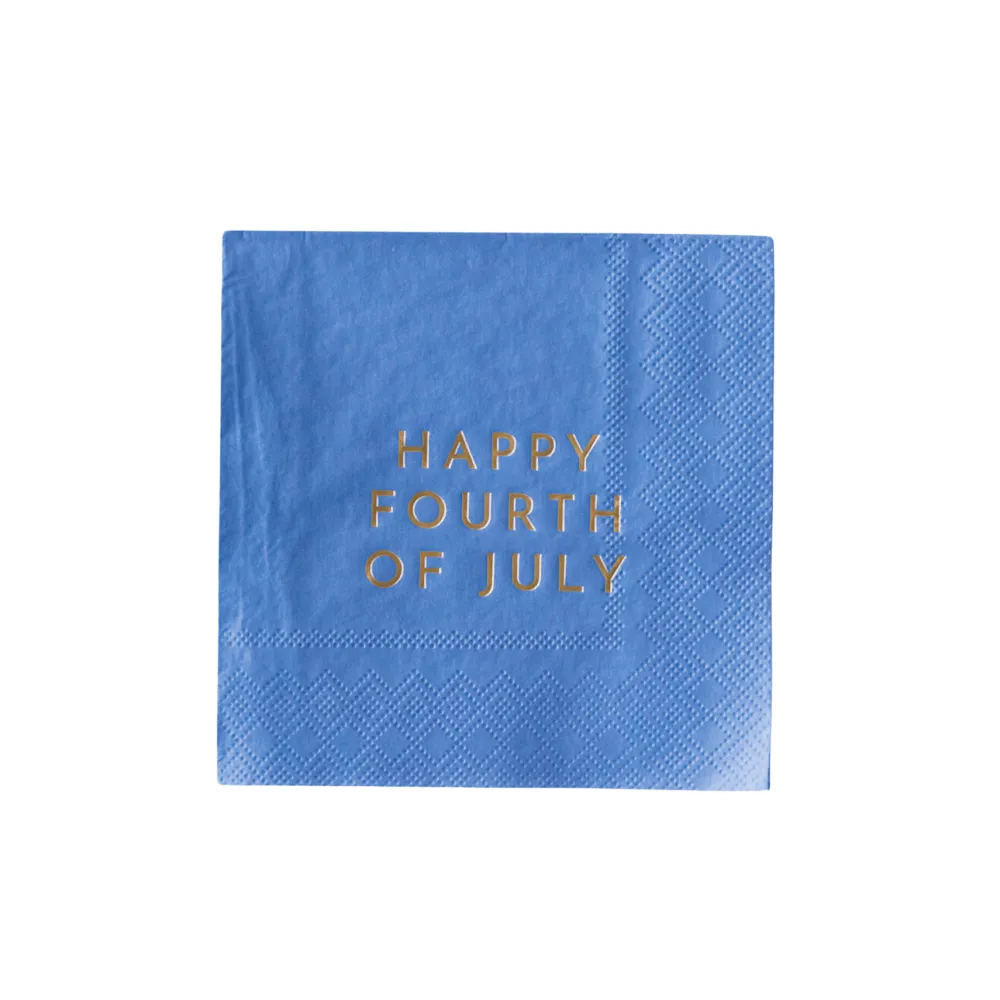 Bonjour Fete Happy 4th of July Cocktail Napkins