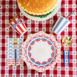 Clearance Bonjour Fete Happy 4th of July Dessert Plates