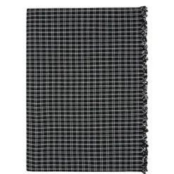 Outlet Heather Taylor Home Harrison Plaid Black Tablecloth