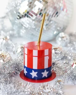 New Packed Party Hats Off To The USA Patriotic Sippers