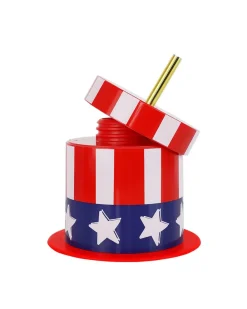 New Packed Party Hats Off To The USA Patriotic Sippers