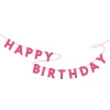 Bonjour Fete Haute Pink Happy Birthday Banner