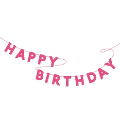 Bonjour Fete Haute Pink Happy Birthday Banner