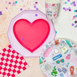 Best Bonjour Fete Haute Pink Heart Shaped Plates