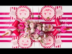 Sale Bonjour Fete Haute Pink Signature Checker Large Plates