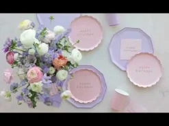 Bonjour Fete Haute Pink Signature Happy Birthday Cocktail Napkins
