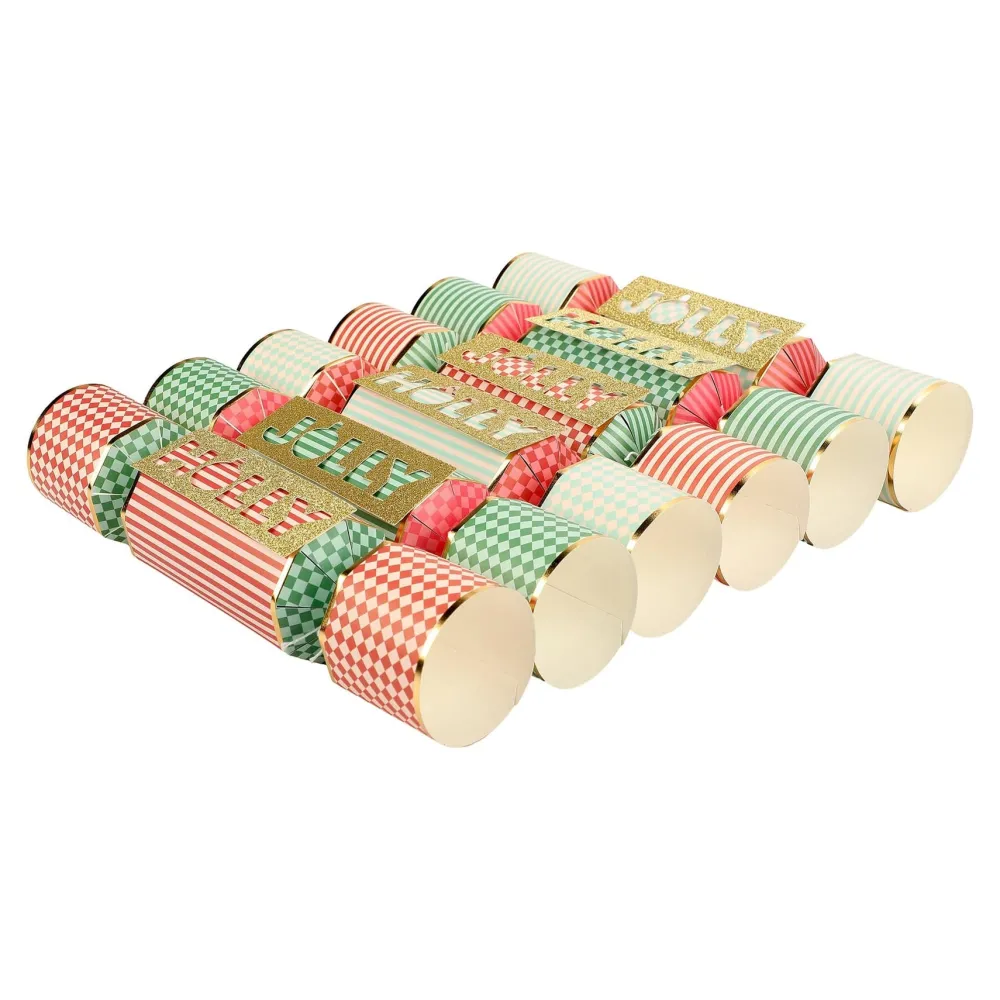 Outlet Packed Party Holly Jolly Holiday Crackers (Set of 6)