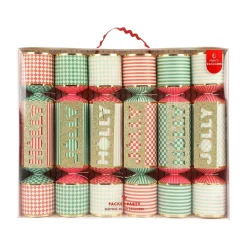 Outlet Packed Party Holly Jolly Holiday Crackers (Set of 6)