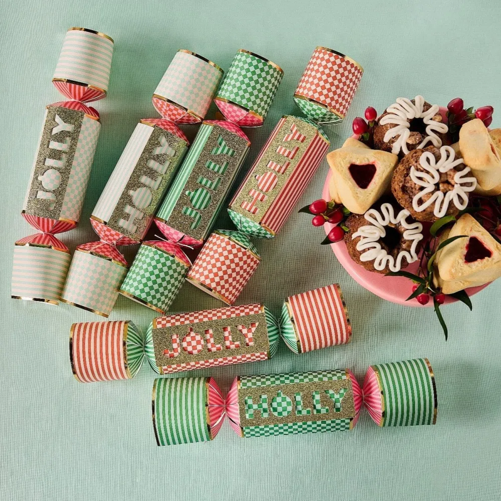 Outlet Packed Party Holly Jolly Holiday Crackers (Set of 6)