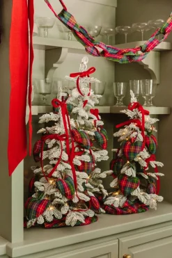 Online Heather Taylor Home Holly Plaid Heart Ornament