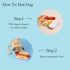 Clearance The Foggy Dog Hot Dog Interactive Snuffle Dog Toy