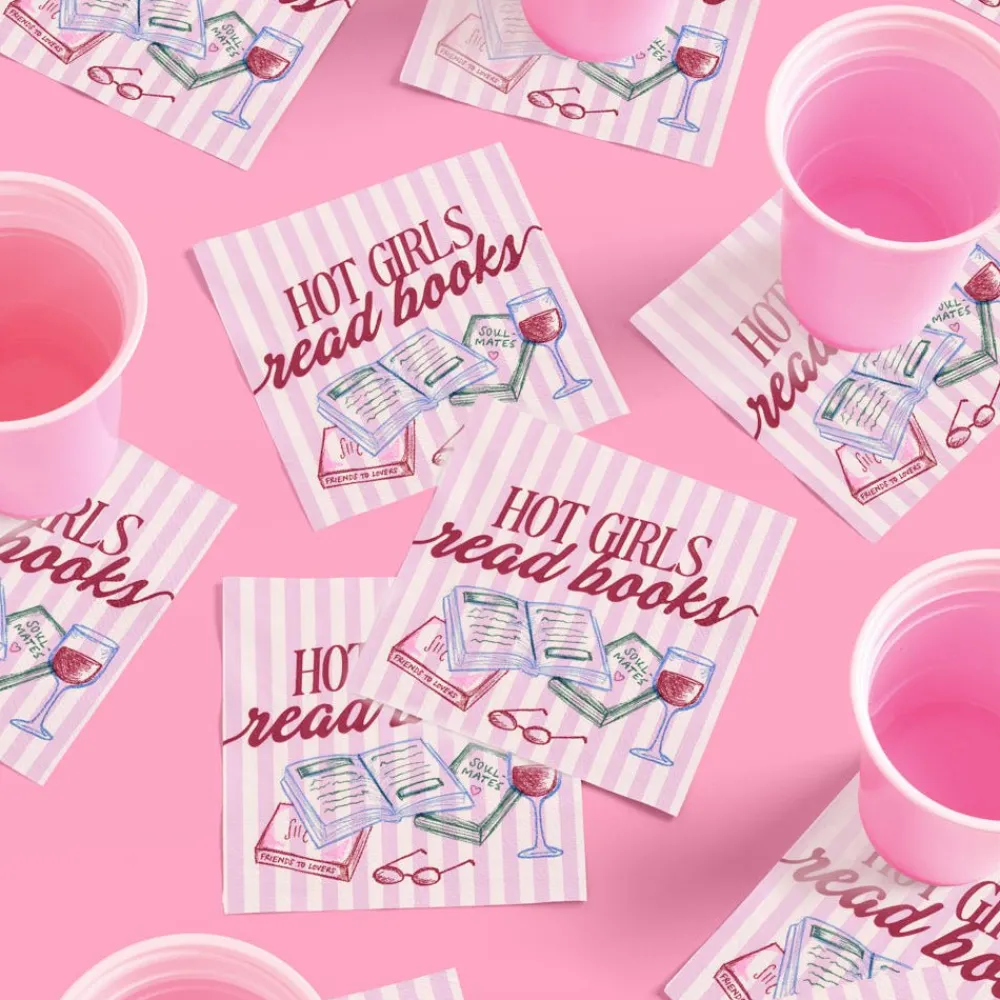 Sale xo, Fetti Hot Girls Book Club Napkins