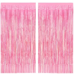 Best xo, Fetti Hot Pink Iridescent Fringe Curtain Backdrop