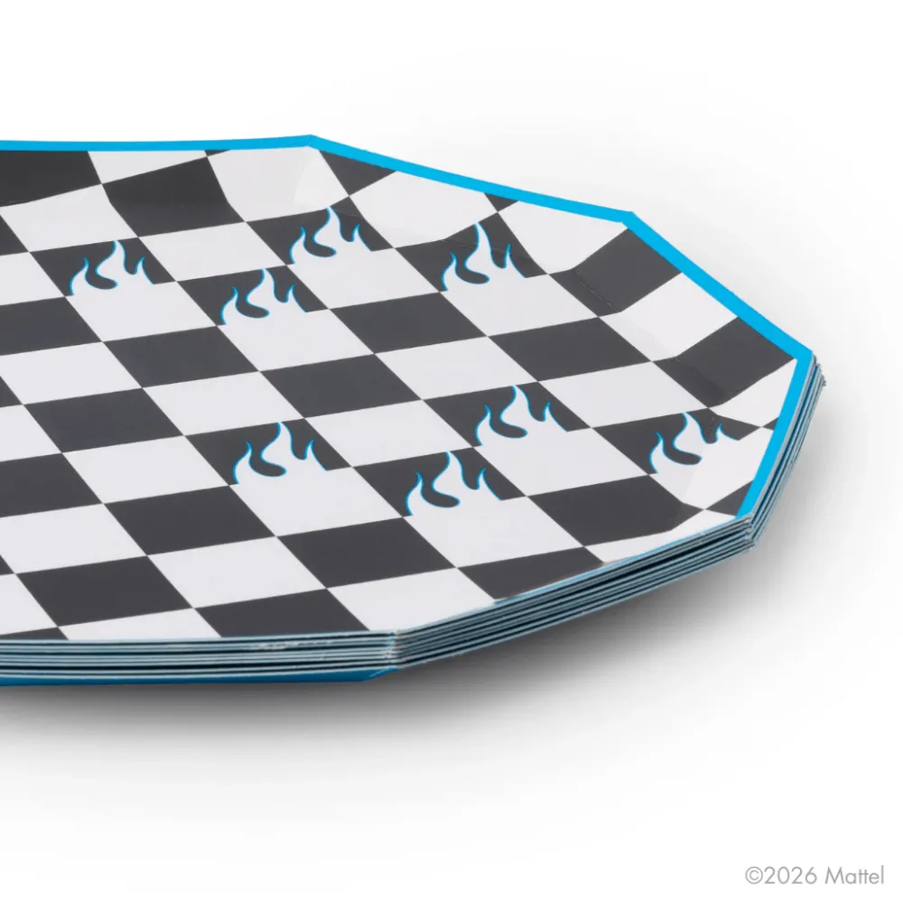 Outlet Bonjour Fete Hot Wheels™ X Black Checker Large Plates