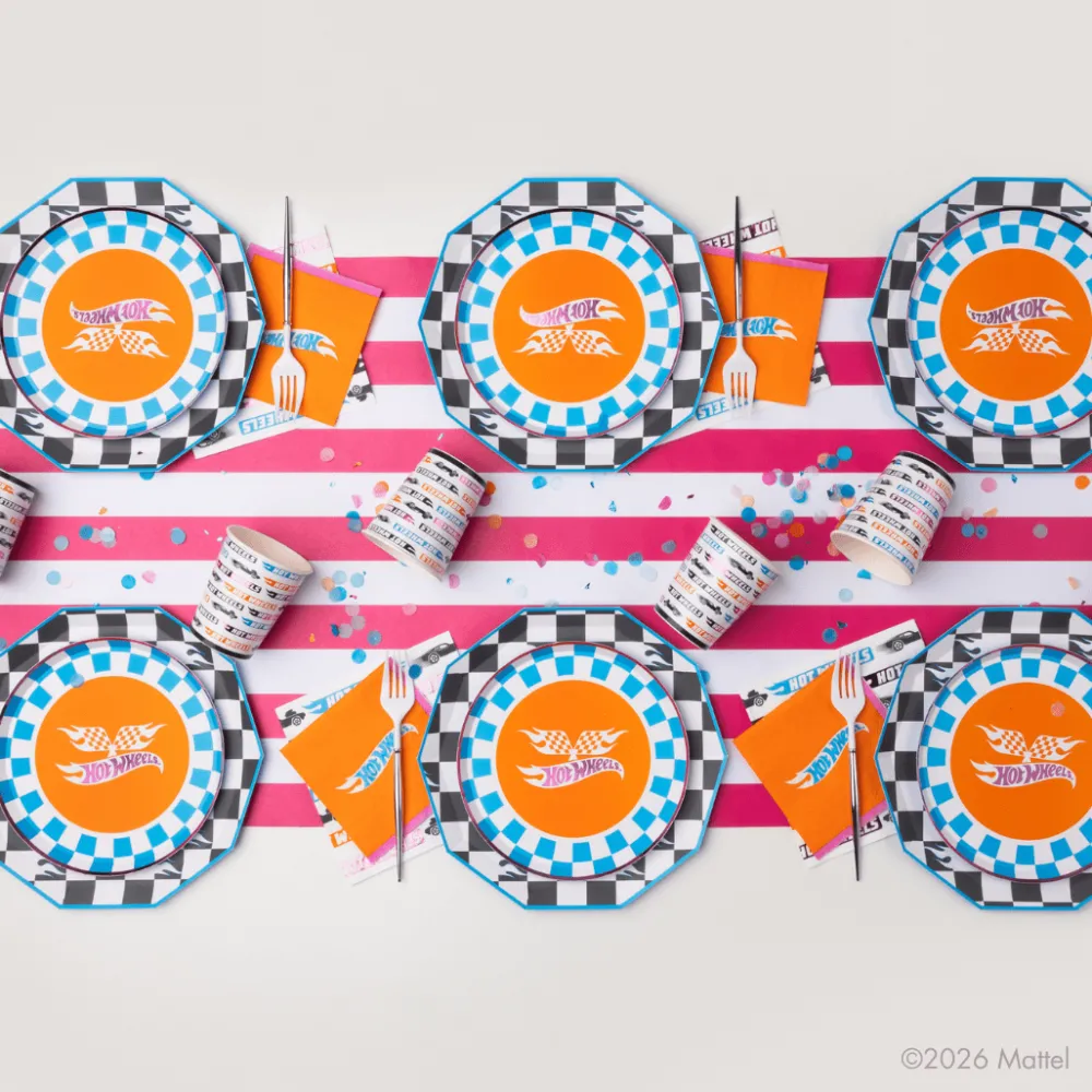 Outlet Bonjour Fete Hot Wheels™ X Black Checker Large Plates