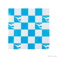 Clearance Bonjour Fete Hot Wheels™ X Blue Foil Checker Large Napkins
