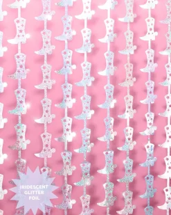 Outlet xo, Fetti Iridescent Cowgirl Boot Curtain Backdrop