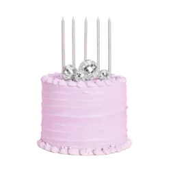 Best xo, Fetti Iridescent Glitter Candles & Disco Ball Cake Topper Set