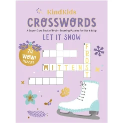 Clearance Schiffer Publishing KindKids Let It Snow Crossword Puzzles for Kids