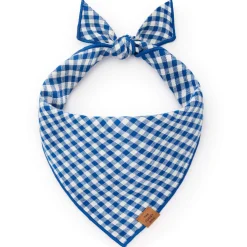 Best The Foggy Dog Lake Blue Gingham Dog Bandana