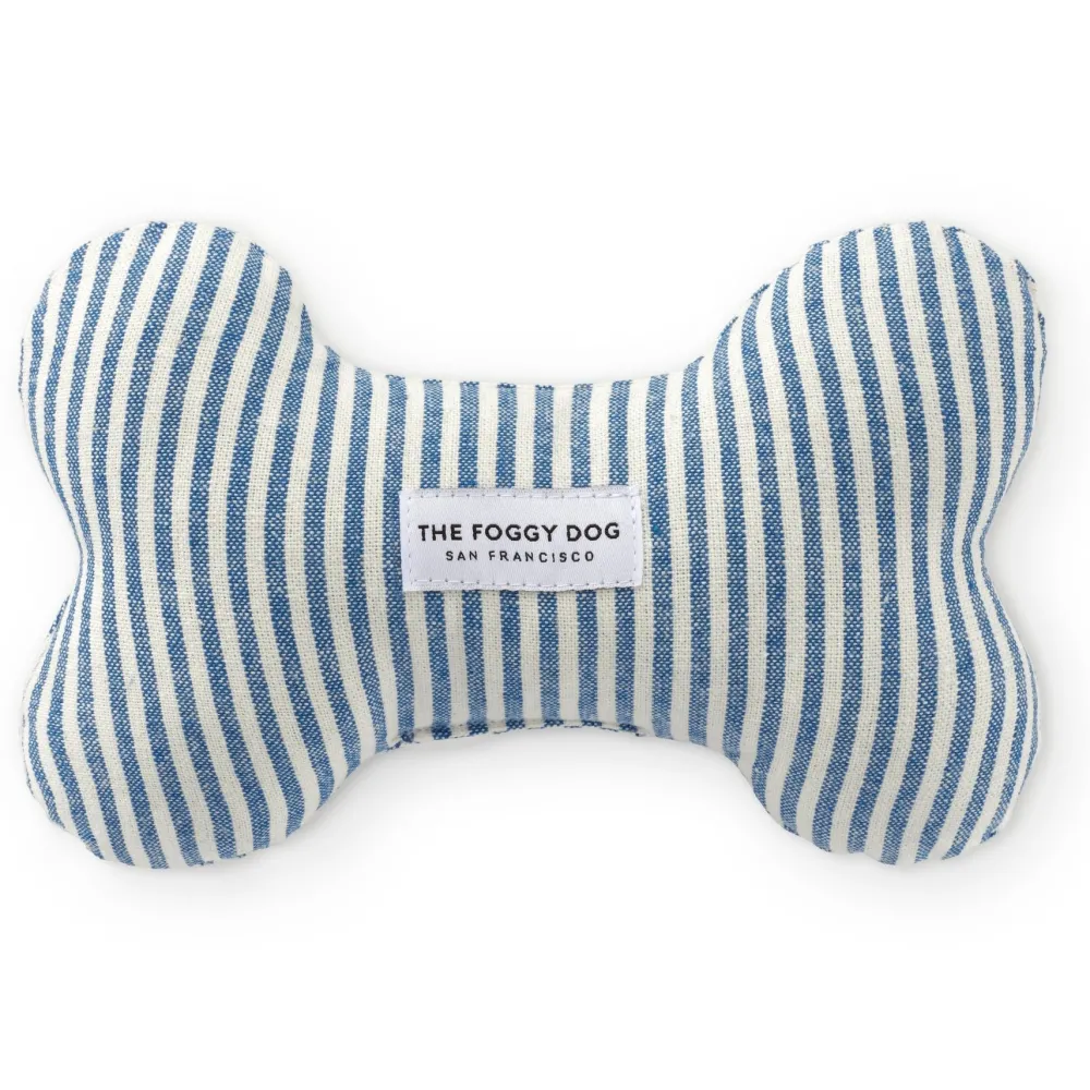 Sale The Foggy Dog Lake Blue Stripe Dog Squeaky Toy