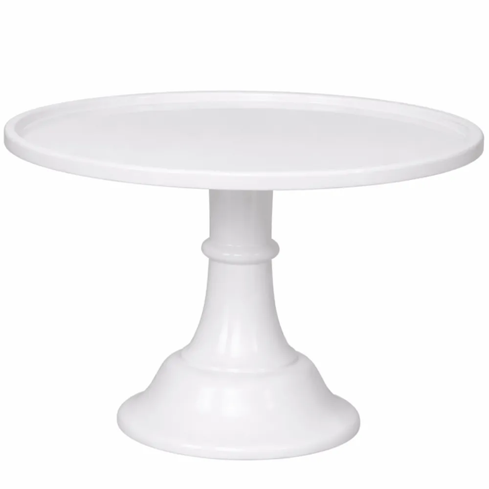 Discount Bonjour Fete Large Blanc White Pedestal Melamine Cake Stand
