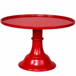 Discount Bonjour Fete Large Cherry Red Pedestal Melamine Cake Stand
