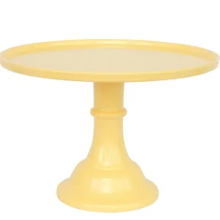 New Joyeux Company Large Daisy Yellow Melamine Cake Stand