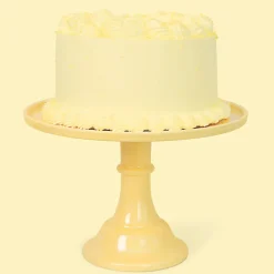 New Joyeux Company Large Daisy Yellow Melamine Cake Stand